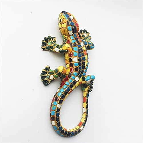 Imán decorativo 3D lagarto mosaico España 5x10.2 cm miniatura 4