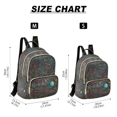 Mini sac à bandoulière et sac à dos science mathématique ado noir - 3