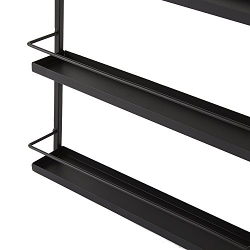 Dazone Nail Polish Wall Mounted Rack Organizer Holds 50 Bottles Nail Polish Shelf Black #TOP4