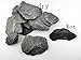 Voulosimi Natural Slate Rocks PH Neutral Stone Perfect Rocks for Aquariums, Landscaping Model,Tank Decoration,Amphibian Enclosures (3.5 LB, 1-3 inch)