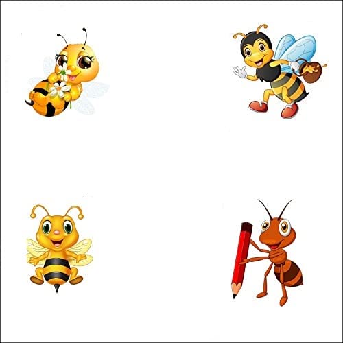 SK Grafic Honey bee and ant Wall Stickers for Kitchen, Room , Office , ( Multicolor )