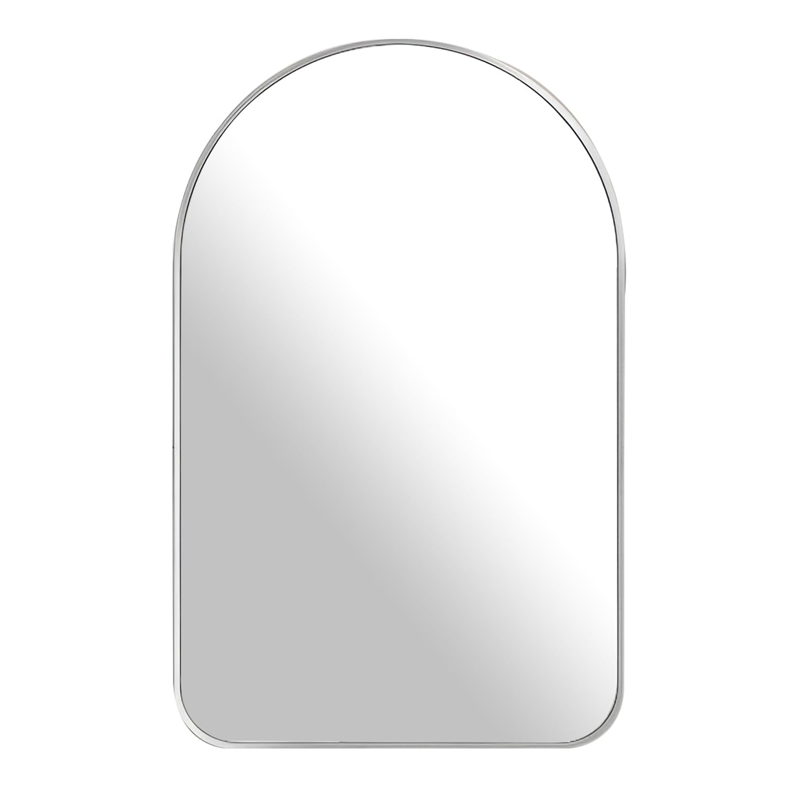 FGXHHS , Arched Wall Aluminum Frame Vanity Mirror for Living Room Bedroom Entryway Hallway(Silver,50x70cm(20x28inch))