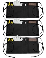 3 Pack Black Canvas Apron