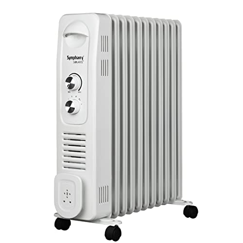 Image of Symphony Solaris OFR 11 fin 2900W Room Heater for Home with Oil-filled radiator, 11 fins, and Multidirectional Heating (Off White)