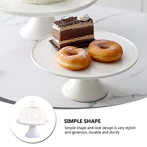 image for Cabilock 1 Set Cake Stand and Serving Plate Platter with Dome Cover Us