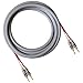 Blue Jeans Cable Canare 4S11 Speaker Cable, with Welded Locking Bananas, Conventional (Non-Bi-Wire) Terminations, 8 Foot (Single Cable - for one Speaker); Assembled in The USA