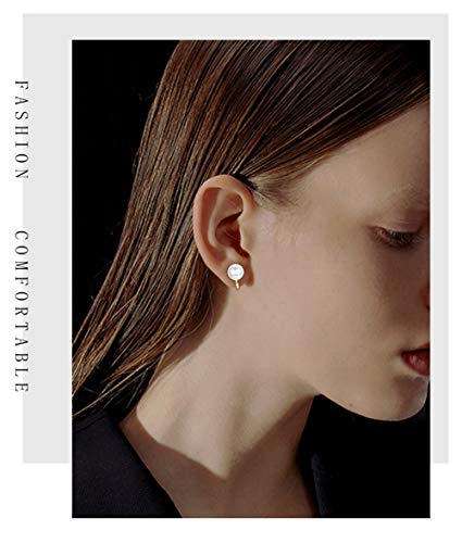 Thunaraz 8Pairs Cubic Zirconia Peal Clip On Stud Earrings For Women Simulated Diamond Halo Non Pierced Earring Womens Clip On Earrings Set For Anniversary #TOP5