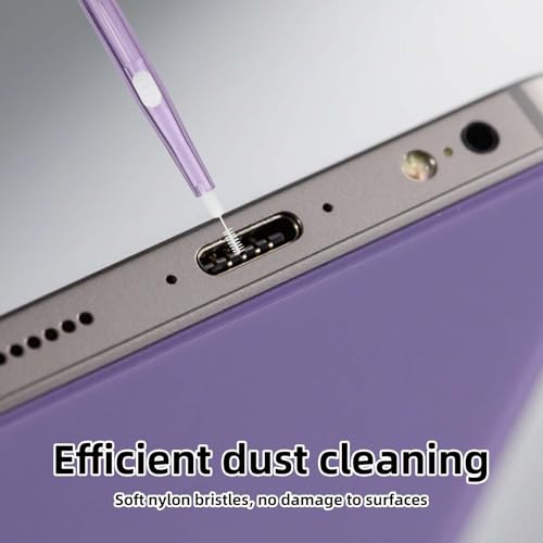 Image of 12 Pcs Phone Cleaner Tool for Charging Port and Speaker, 68mm Precision Brush, Phone Cleaning Kit, Ideal for Smartphones and Small Spaces(Brown)