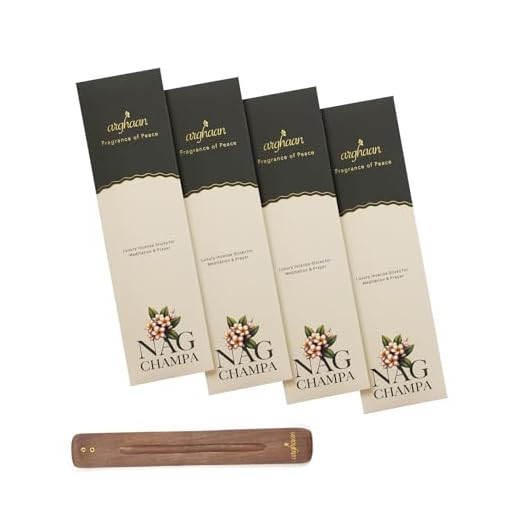 Arghaan Nag Champa Luxury Agarbatti Sticks – 108 Sticks (27x4) with Free Sheesham Wood Holder | Incense Sticks for Pooja, Meditation, Home & Office | Luxury Fragrance for Spiritual Vibes