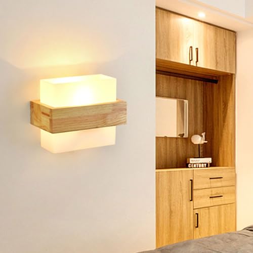 Lámpara de pared de madera para pasillo y comedor acogedor 6