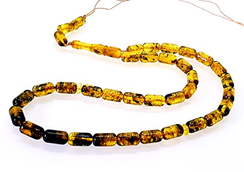 Baltic Amber 33 Islamic Prayer Beads Rosary Misbaha Tasbih/Button Beads #TOP2