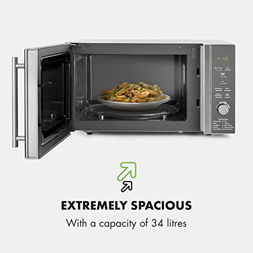 Klarstein Luminance Prime Mikrowellen-Grill-Kombigerät (34 Liter, 1000 Watt Mikrowelle, 1300 Watt Grill, 11 Leistungsstufen, 9 Automatikprogramme, 2 Kombi-Funktionen) silber 9 Klarstein Luminance Prime Mikrowellen-Grill-Kombigerät (34 Liter, 1000 Watt Mikrowelle, 1300 Watt Grill, 11 Leistungsstufen, 9 Automatikprogramme, 2 Kombi-Funktionen) silber