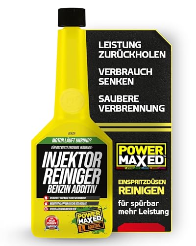 Power Maxed Injektor Reiniger Benzin 325 ml – Reinigt Einspritzdüsen & senkt Verbrauch – Für ruhigen Motorlauf, bessere Gasannahme & weniger Abgase