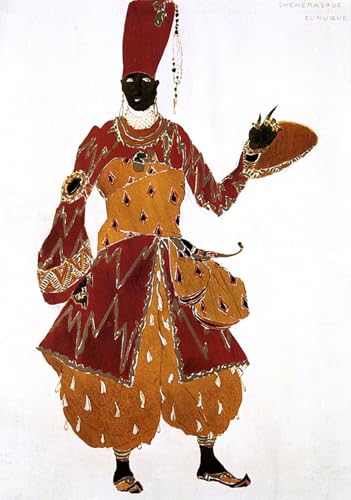 Peinture sur toile eunuque Leon Bakst pour sublimer le design d'un salon élégant