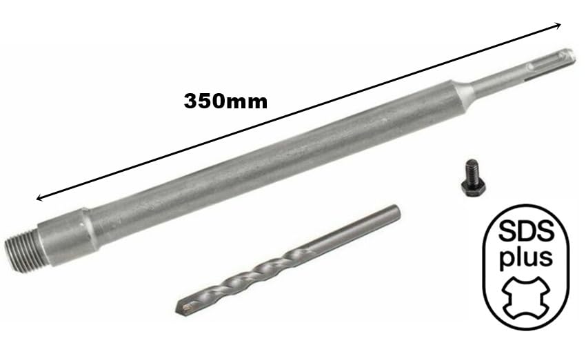 CAROTATRICE FRESA A TAZZA DA 160 mm CON ASTA SDS PLUS (DIAMETRO PERNO 10mm) LUNGHEZZA 350 mm PER FORARE CEMENTO (NON ARMATO) CALCESTRUZZO, MATTONI, PIETRA