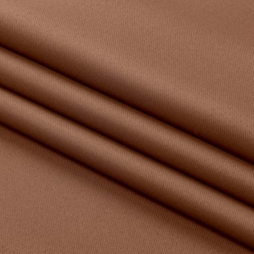 Image of Aiyufeng Sun Baked Blackout Curtains for Bedroom 84 Inch Length 2 Panels Set, Solid Thermal Insulated Privacy Living Room Window Treatment Curtains Blackout Drapes, W40 x L84 Inch, Sun Baked