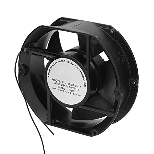 Ventilador Axial de Ca Anticorrosión de Baja Energía, Ventilador Axial Ovalado AC220V, Puerta de Estufa de Leña para Chimenea para Ventilación de Refrigeración DIY