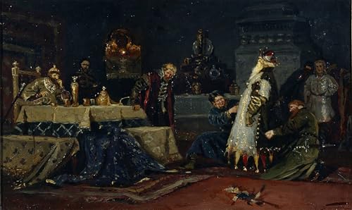 Tableau d'art Russe Morozov devant Ivan le Terrible : décoration salon 60x90cm