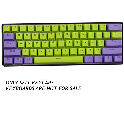 Sunzit Keycaps, 61 Keycaps Backlight Due Colori Meccanica Tastiera PBT Keycap per GH60 / RK61 / ALT61 / Annie/Keyboard Poker Keys