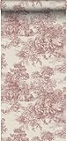 Sanders & Sanders papier peint toile de jouy rouge 53 cm x 10.05 m