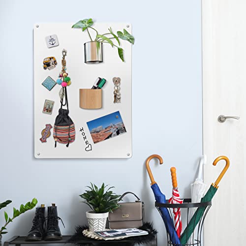 Tableau magnétique en acier durable gris 58 x 40 cm au design épuré