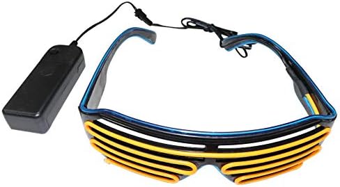 LED Glasses Light up Shutter EL Wire Neon Rave Flashing Sunglasses For Halloween Birthday Celebrations Costume