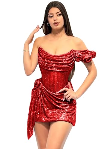 Rvzcn Sparkly Off-Shoulder Homecoming Dress Teens Size 16