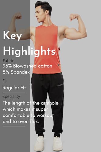 Image of FUAARK Men's Cotton Sleeveless Tank Tops Gym Vest for Mens