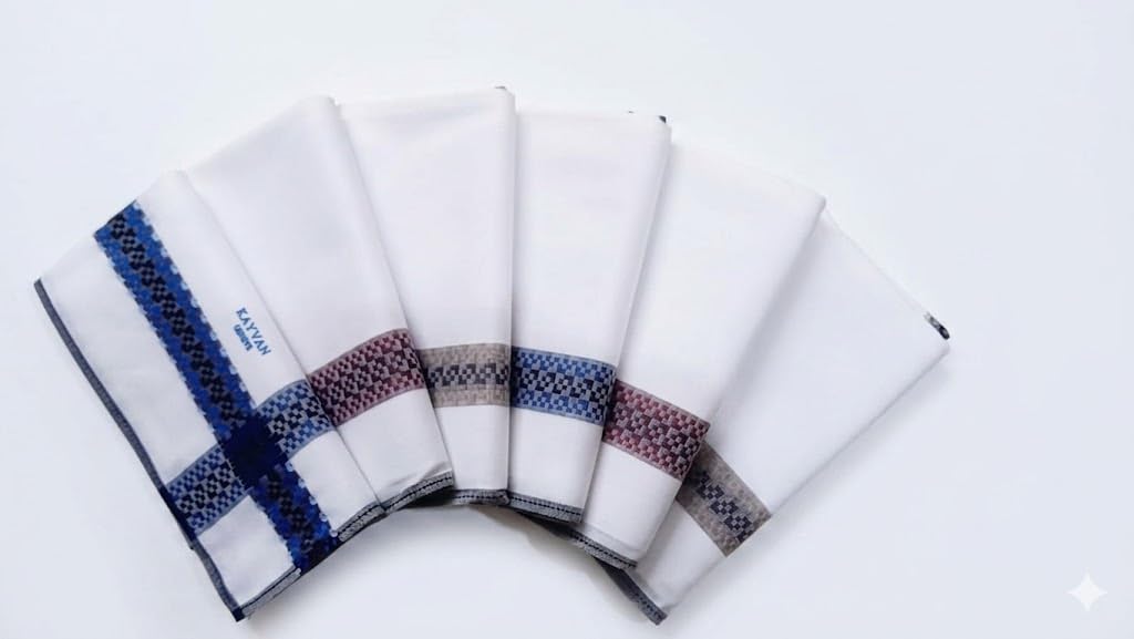 kay-van KAYVAN MENS HANKIES- PACK OF 6 - JAQUARDS- COTTON-picture-14