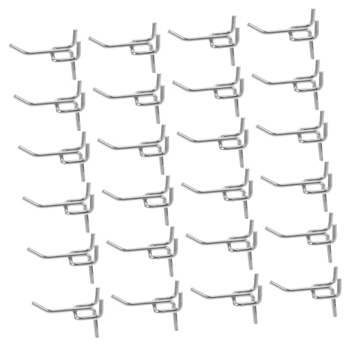 Cabilock 50 Pcs Slat Wall Hooks Carbon Steel Pegboard Hooks for Garage Tool and Shop Storage (Black)