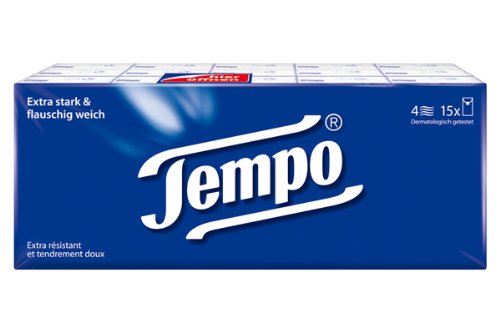 Tempo Taschentücher Cotton Touch 15 x 10 Tücher (15 Päckchen)