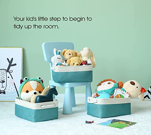 Tegance Storage Baskets Bins For Organizing, Foldable Sturdy Fabric Basket W/Handles, Large Rectangular Decorative Storage Basket For Shelves Nursery Closet Toy Blanket (3 Pack 15.7X11.8X8.3) #TOP2
