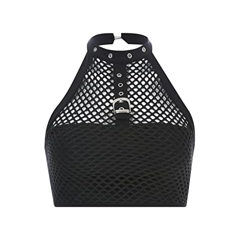 DINGJIUYAN Off The Shoulder Gothic Top Cover