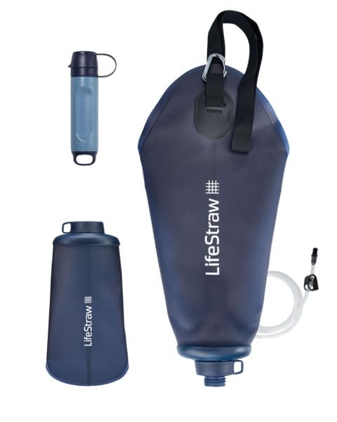 LifeStraw Peak Series — All in One Filter — Portable Water Filtration System for Hiking, Camping, Backpacking, Travel, and Survival. Removes Bacteria, Parasites, and Microplastics.