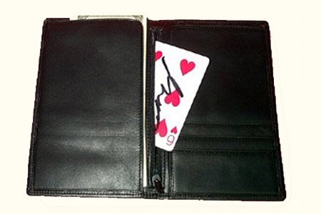 Portefeuille KAPS Vernet en cuir noir et souple de poche
