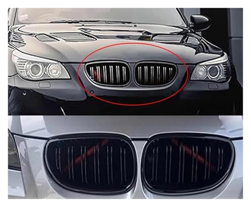 Double grille centrale pour BMW E60 calandre avant de remplacement haricot