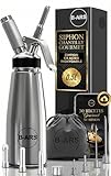 B-ARS Siphon Chantilly Acier Inoxydable 500 ML Boissons Mousses Chantilly Avec Buses Décor...