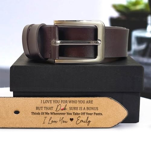 Personalized I Love You For Who You Are Belt - Custom Name Engraved Leather 2 Sided Belts Gift For Husband on Father's Day4