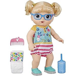 Baby Alive Step ‘N Giggle Baby Blonde Hair Doll with Light-Up Shoes, Responds with 25+ Sounds & Phrases, Drinks & Wets…