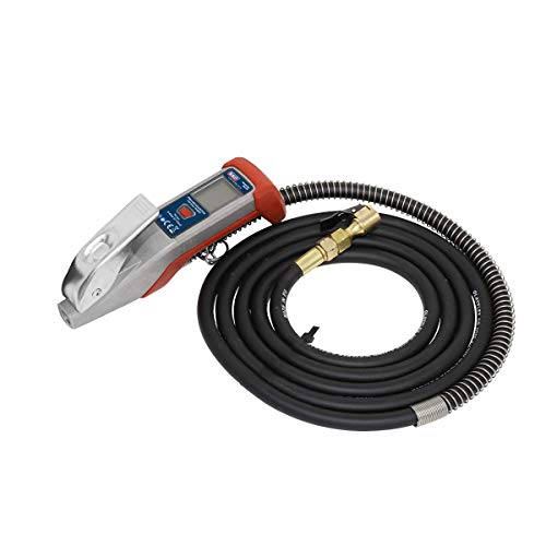 Sealey SA375 Digital Tyre Inflator with 2.7M Hose & Clip-On Connector