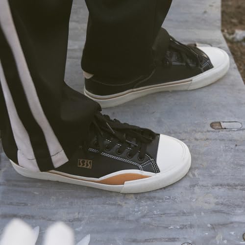 Image of Skateboard Shoes for Men Leather Low Top Pro Skateboarding Training Casual Sneakers