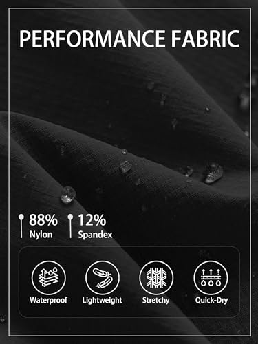 Wenronsta Men'S Hiking Cargo Work Pants Lightweight Waterproof Quick Dry Camping Fishing Travel Outdoor Pants Black L thumb #2