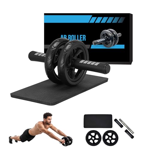 Ab Roller Wheel, Abs & Core Workout Equipment for Home Gym with Knee Pad Accessories, Abdominal Wheel for Full-body Strength Training, Ab Roller Wheel for Home Gym
