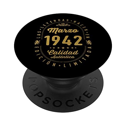 81 años Cumpleaños Las Leyendas nacen en Marzo de 1942 PopSockets PopGrip Intercambiable