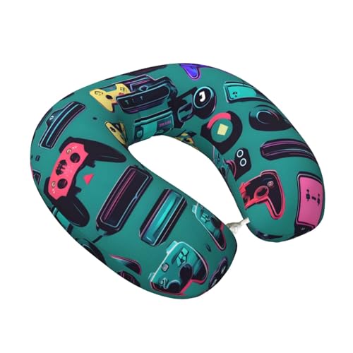 Almohada para cuello de poliéster color negro miniatura 2