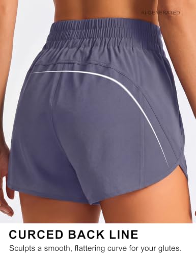 Image of BMJL Women's Athletic Shorts Running Workout Shorts Gym High Waisted Summer Short with Waistband Pocket