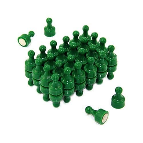 Imanes potentes para refrigerador con agarre ergonómico verde Skittle de 12mm pack de 48