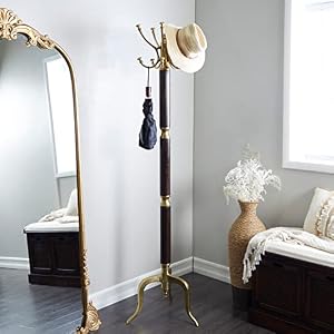 Deco 79 Glam Aluminum Coat Rack 18 x 18 x 72 Gold