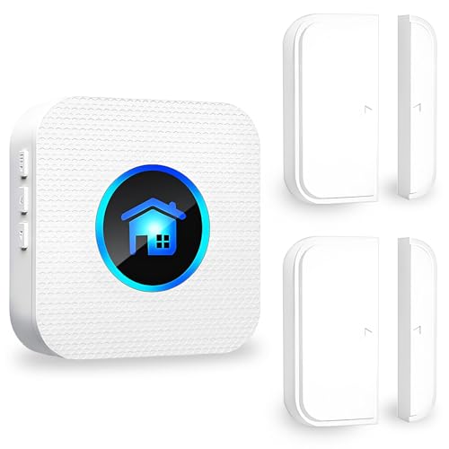 Listado de Sensores para Puertas que Puedes Comprar On-line. 42 Timbre de puerta, sensor de puerta inalámbrico cuando se abre la puerta, timbre de alarma de entrada de puerta para empresas/hogar/niños, rango de 500 pies, 28 campanas, 5...