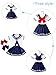 lontakids Girls Sailor Costume Kids Japanese School Uniform Kawaii Cosplay Navy Outfit Dress (Girls, 7-9 Years)